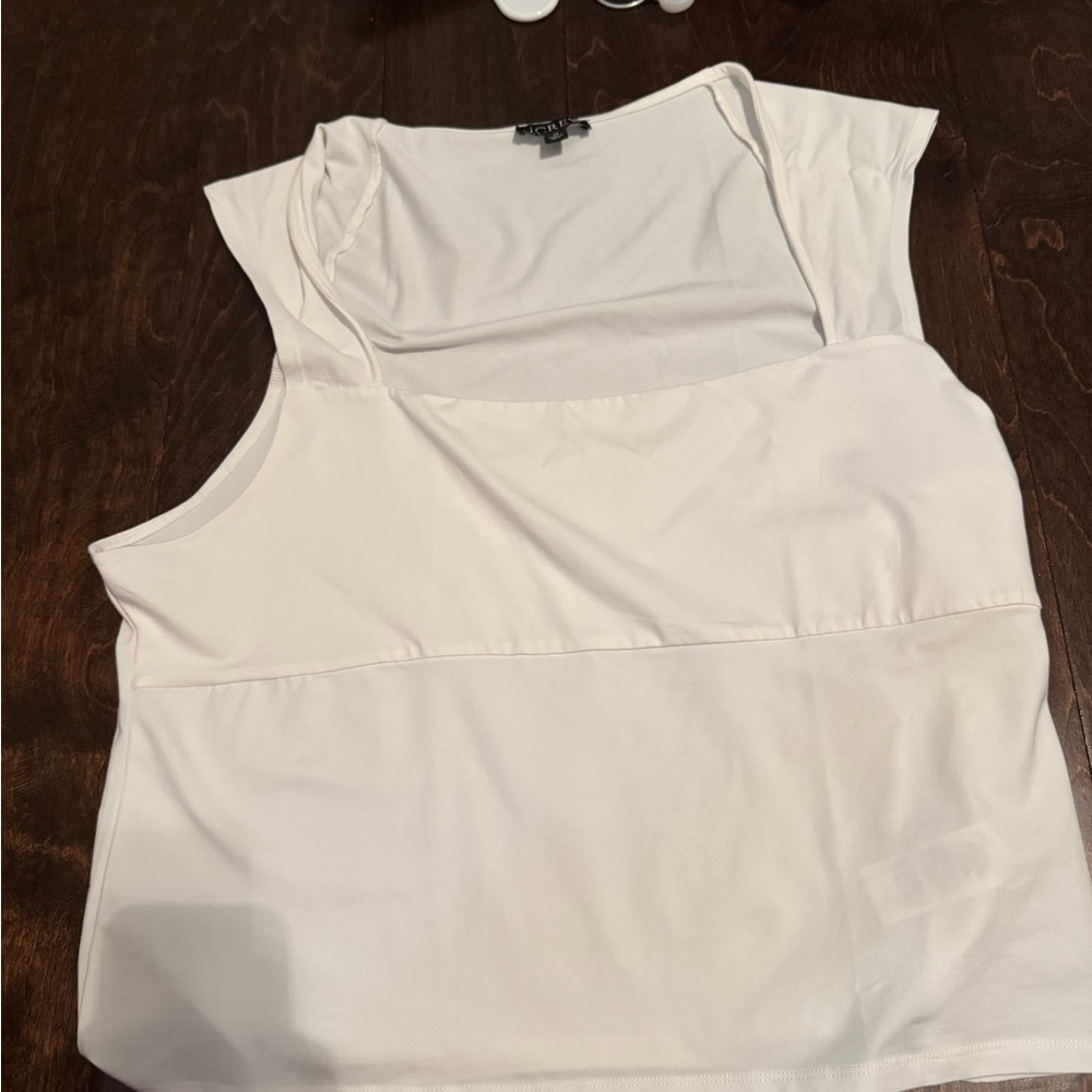 JCREW White Sleeveless Top